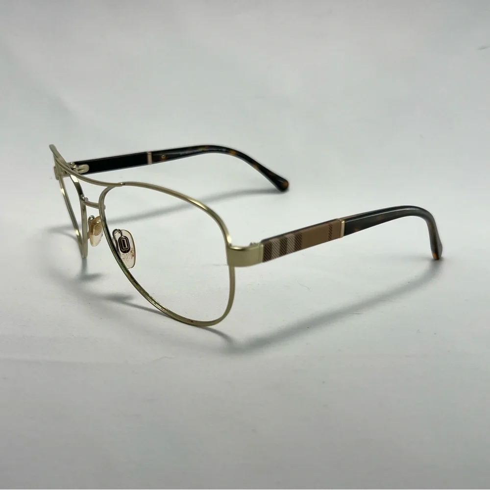 Burberry Chrome Metal Aviator Eyeglasses - Frames Only - Picture 4 of 10